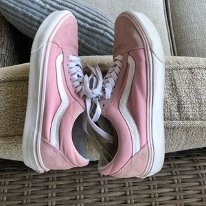 Classic Old Skool Vans in Pink. Size 9.5. Gently used. Worn less than 10 times.